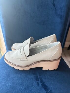 Blondo Women's Dulce Block Heel Loafers In Light Blue 
Size: 9